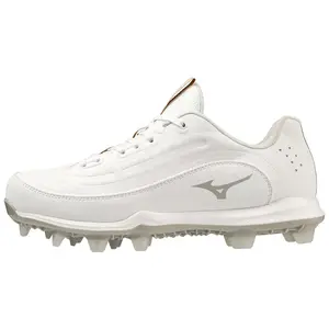 Mizuno Women's 9-Spike Advanced Finch Elite 6 TPU Molded Fastpitch Softball Cleats White - 320687.0000