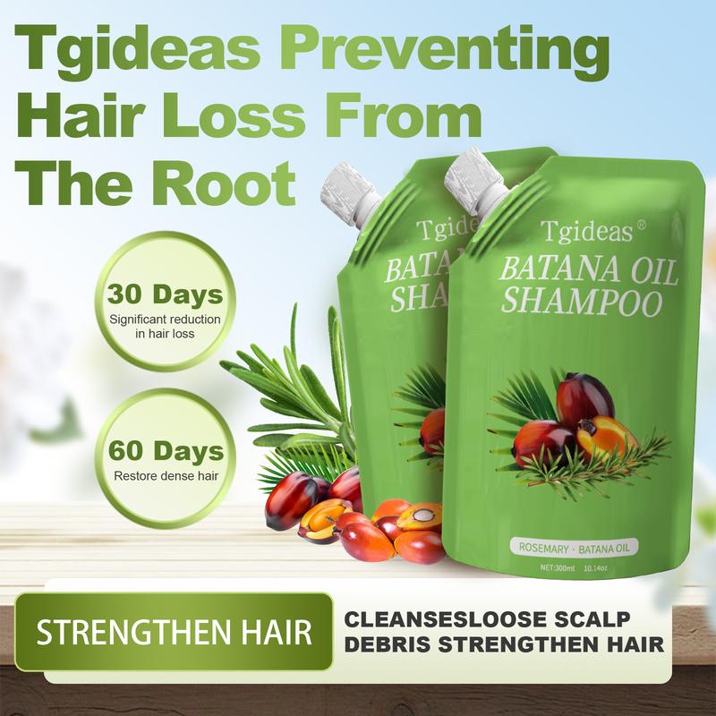 Tgideas Rosemary Batana Oil Shampoo - Promotes hair growth, strengthens hair strands, cleanses hair, contains natural extracts to care for hair, daily hair care 250ml (8.45oz).
