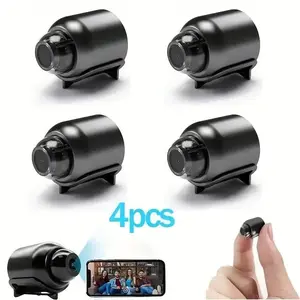 1/4pcs Wireless Surveillance Camera X5 Night Vision 2.4GHz/5GHz WiFi Wireless Smart Security Camera - High Definition, 360 ?? Rotation, Black, Ideal for Home And Office Surveillance, Office Wireless Surveillance Camera | Modern Ca