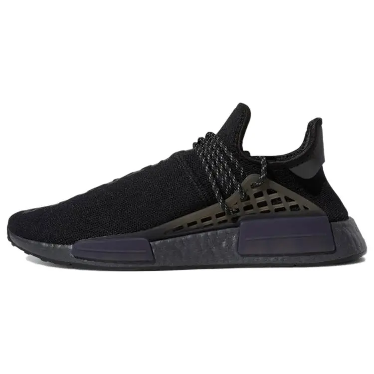 Pharrell x adidas NMD Human Race 'Triple Black' Minimalist Casual Sneaker, Stylish Sports Footwear, Versatile Casual Shoe