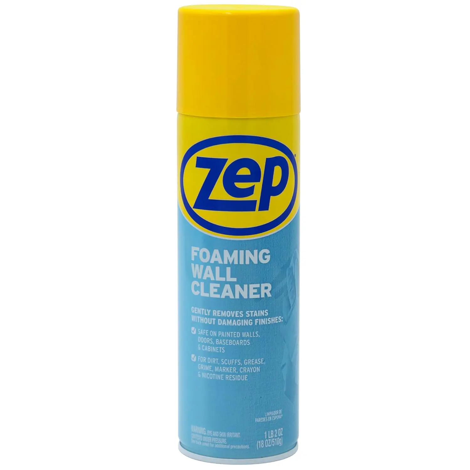 Zep Foaming Wall Cleaner - Household All-Purpose Cleaner Safe on Painted Surfaces, Wall Coverings, Doors, Baseboards, Enables Stain Removal, Ink Removal, Easily Removable Formula for All Seasons Home Care