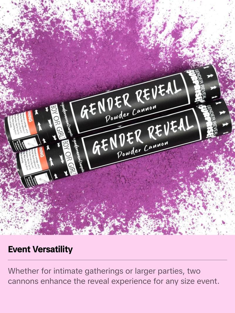 12" Purple Gender Reveal Powder Cannon Kit
