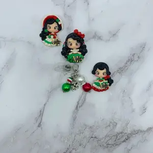 Mexican Girl Clay Badge Reel