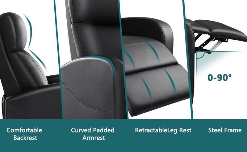 【Valentine's Day gift】Recliner Chair for Living Room, Massage Recliner Chair Theater Chairs Adjustable Modern Reclining Chair with Padded Seat Backrest