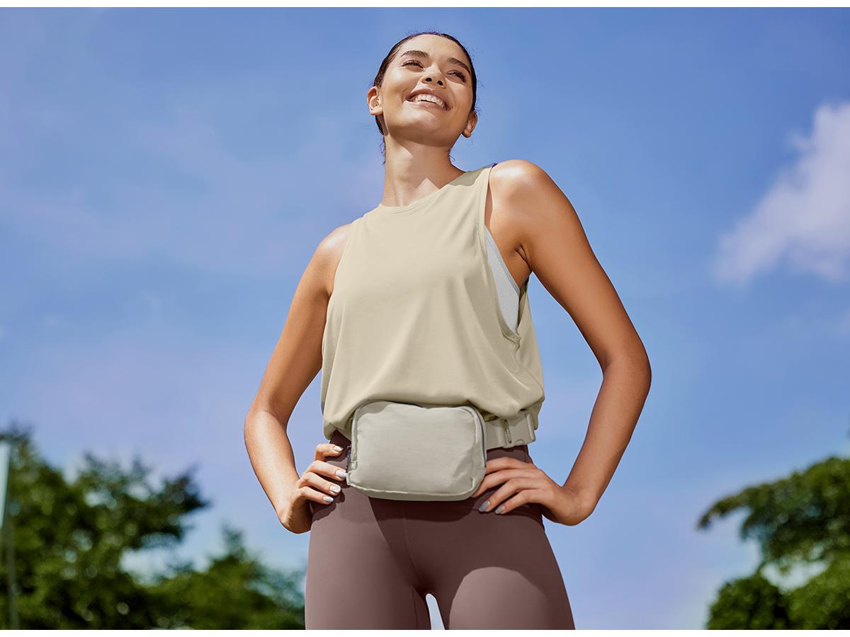 ODODOS Unisex Mini Belt Bag with Adjustable Strap Small Fanny Pack for Workout Running Traveling Hiking