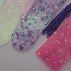 Glow in the Dark Glitter Bookmarks and Page Holders Handmade Resin Bookish Merch Unique Sparkle Reading Experience