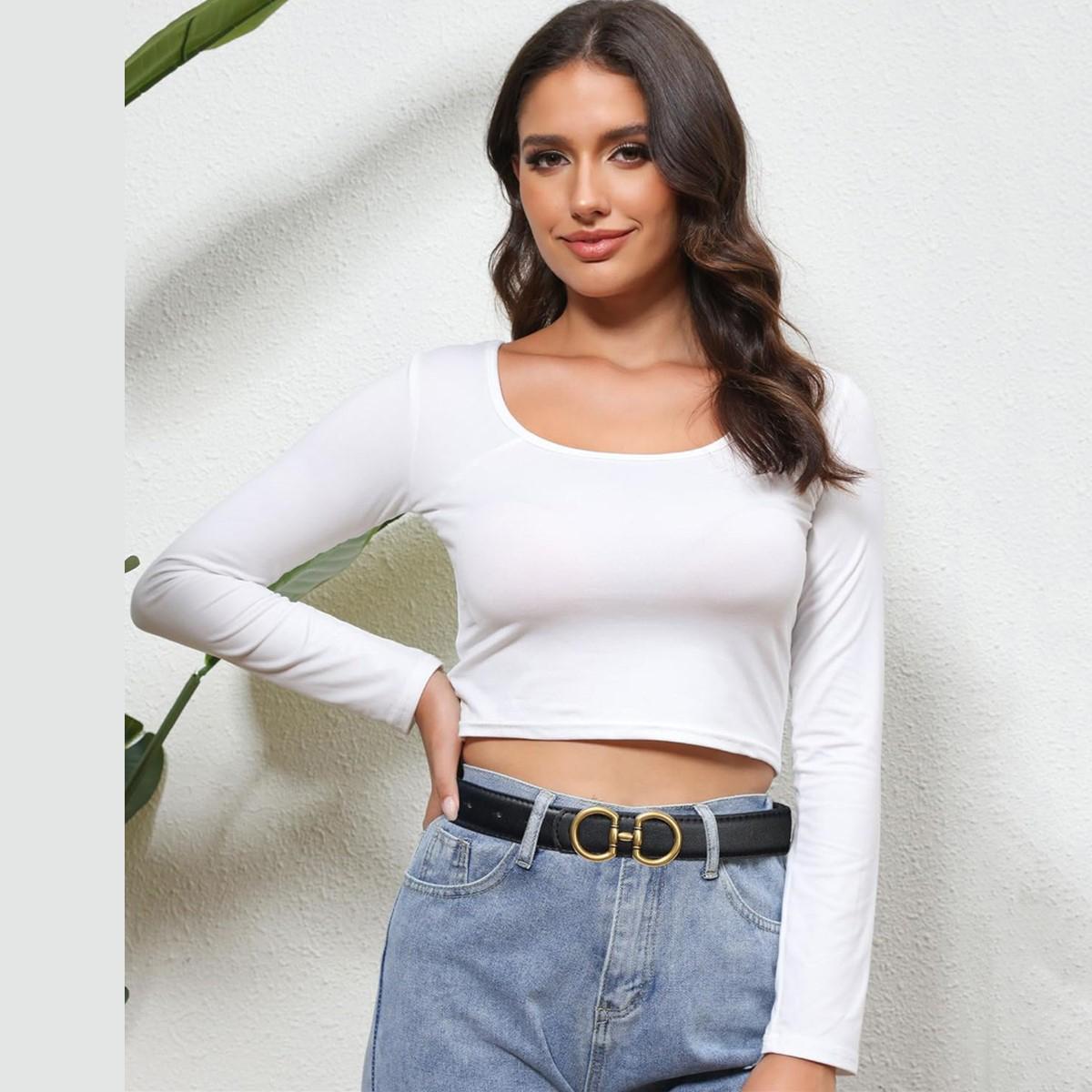 AWAYTR Reversible Belt for Women 2 in 1 Ladies Fashion Leather Belts with Horseshoe Buckle for Jeans TikTokShopBlackFriday