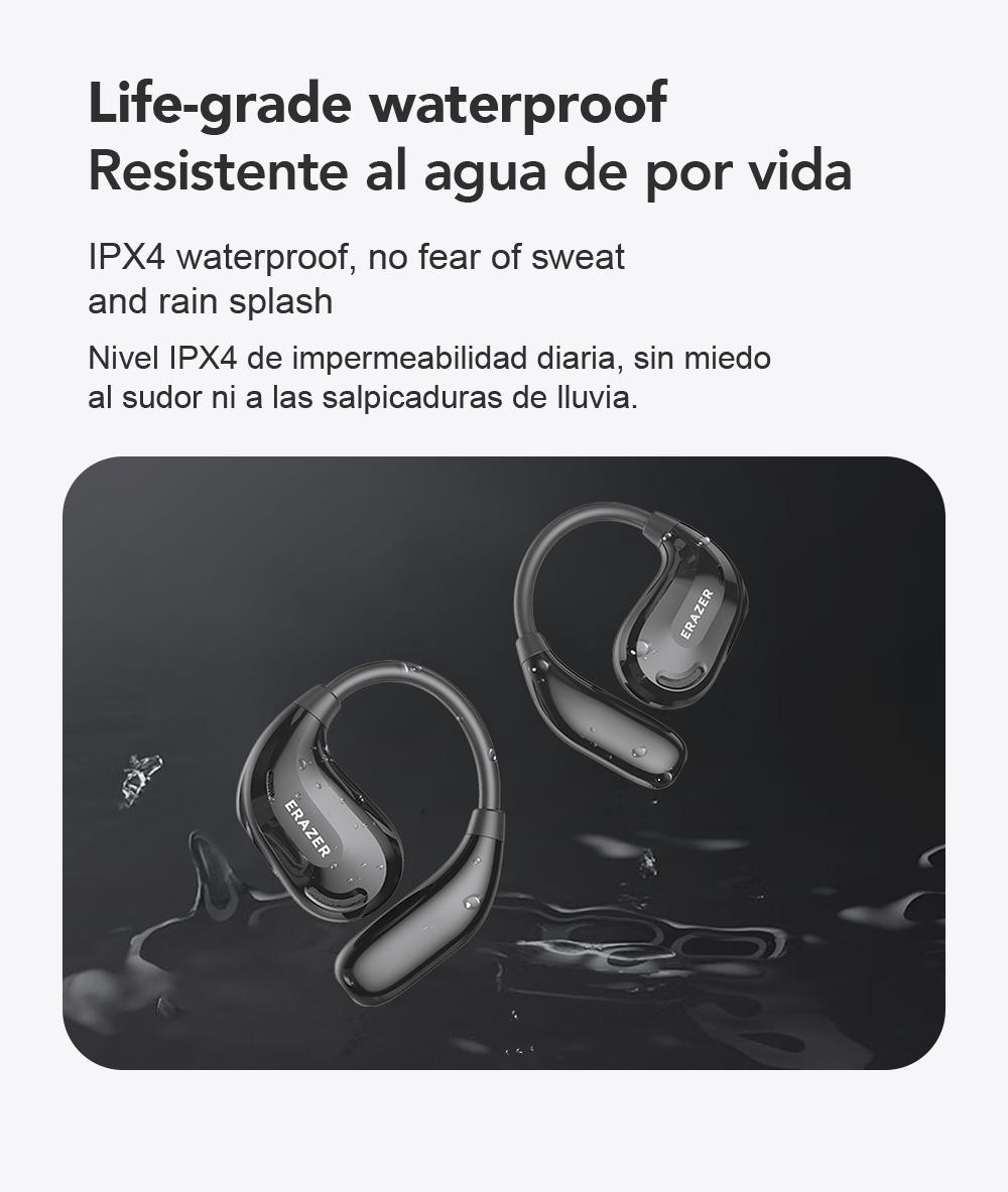 ERAZER XT66Pro OWS Translation Wireless Bluetooth Earphones Support 135 Languages Real Time Bluetooth Translation Earbuds HIFI Sound Quality Light-Weight Headphones Built-in Microphone Support Phone Calls Music AI Chat