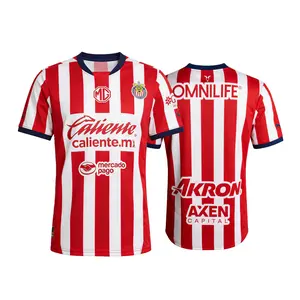 24 25 Chivas de Guadalajara Mexico LIGA MX Home Short Sleeve Soccer Jersey Fans Version Breathable