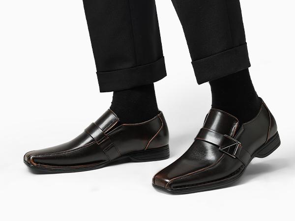 Bruno Marc Men's Giorgio Leather Lined Dress Loafers Shoes Footwear