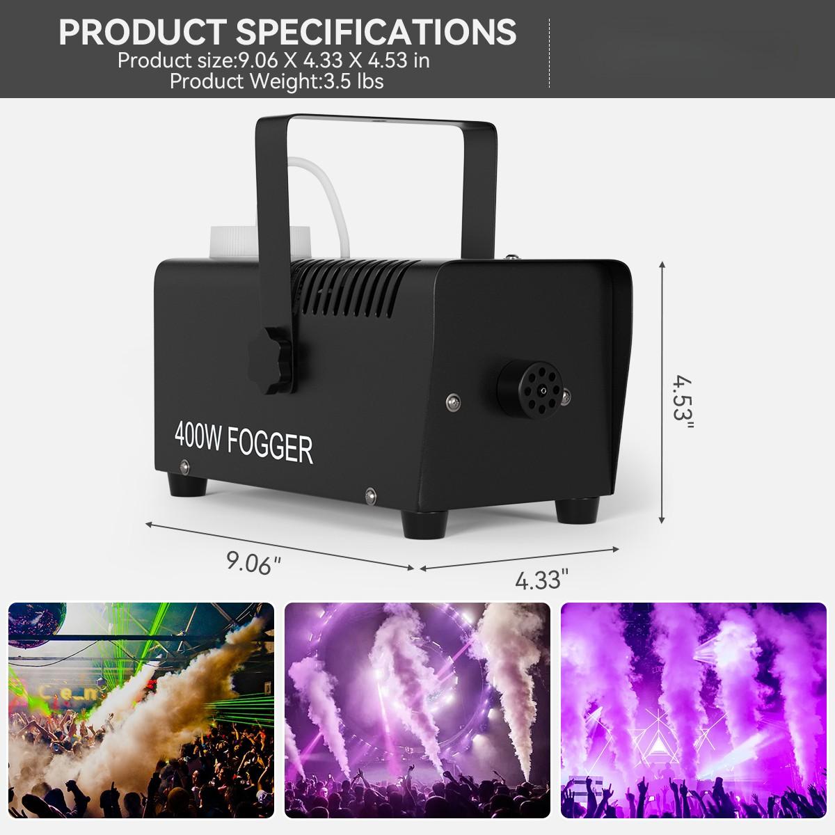 1500W/900W/400W RGB Automatic LED Color Fog Machine Stage Light Fogger Spray Smoke Effect for Home Party DJ Clubs
