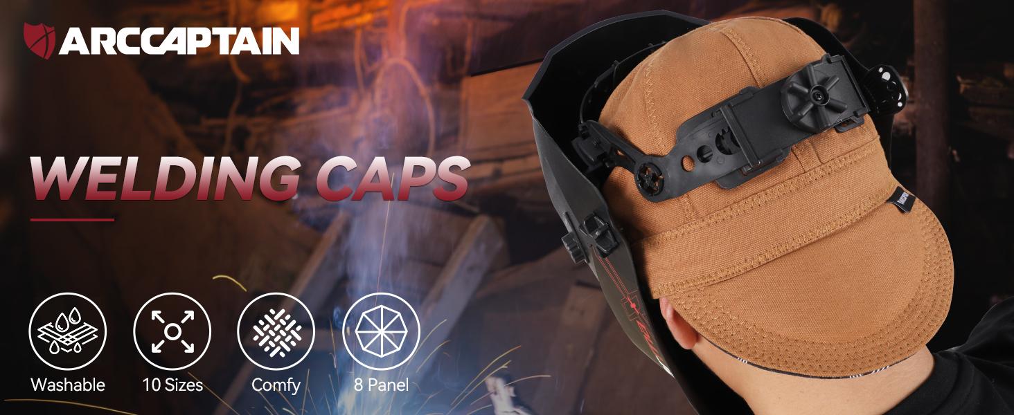 Arccaptain Welding Cap Comfortable and Machine Washable Protective Hat