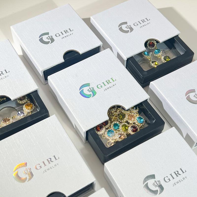 GGIRL Colorful Rhinestone Jewelry Set - Multi Color Bracelet & Shining Earrings - Stackable Choker Necklace - Unisex Daily Wear Gift Party Accessory for Various Festivals Fashion Jewelry Gift for Holiday Haul Christmas Birthdays Anniversaries