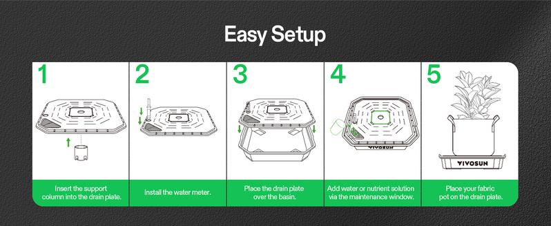 VIVOSUN 4-Pack FlexFeed Self-Watering Pots, Auto Irrigation Fabric Pot Base with Water Meter & Maintenance Window, for Use Indoors/Outdoors in Grow Tents, Greenhouses, Gardens VIVOSUN 4-Pack FlexFeed Self-Watering Pots, Auto Irrigation Fabric Pot Base with Water Meter & Maintenance Window, for Use Indoors/Outdoors in Grow Tents, Greenhouses, Gardens