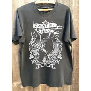 Counting Crows Rock Band Short Sleeve Charcoal Classic Style Unisex Tshirt