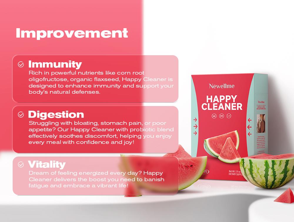 NEWELLME Happy Cleanse - Superfood Powder/Probiotics/Digestive Enzymes/Moringa - Supports gut health - Boosts immunity, Healthcare Dietary