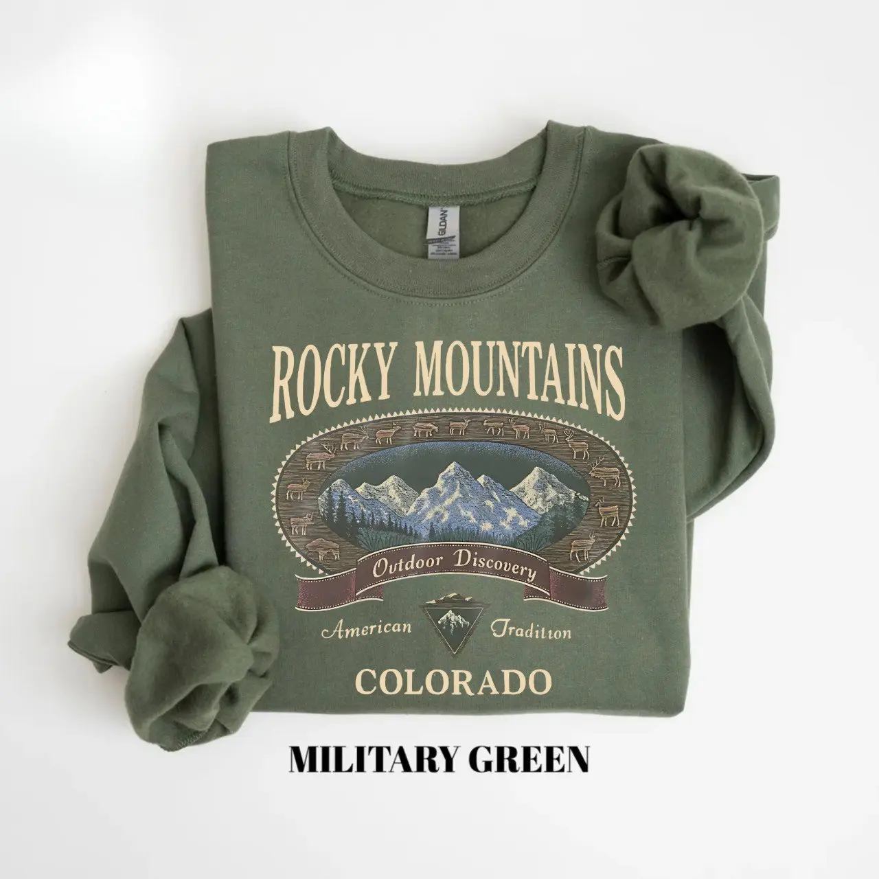 Retro Rocky Mountains Colorado Sweatshirt, Vintage 90s Mountain Graphic Crewneck, Hiking Outdoor Pullover, Cozy Unisex Gift for Nature Lovers