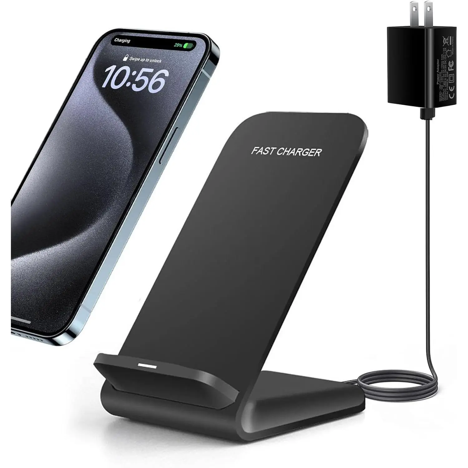 20W Fast Wireless Charger,Wireless Charging Stand Compatible with iPhone 16,16 Pro,15,14,13,12,11 Series/X/XS/XR,Phone Charger for Galaxy S24/S23/S22/Note,Pixel/LG (No Plug)