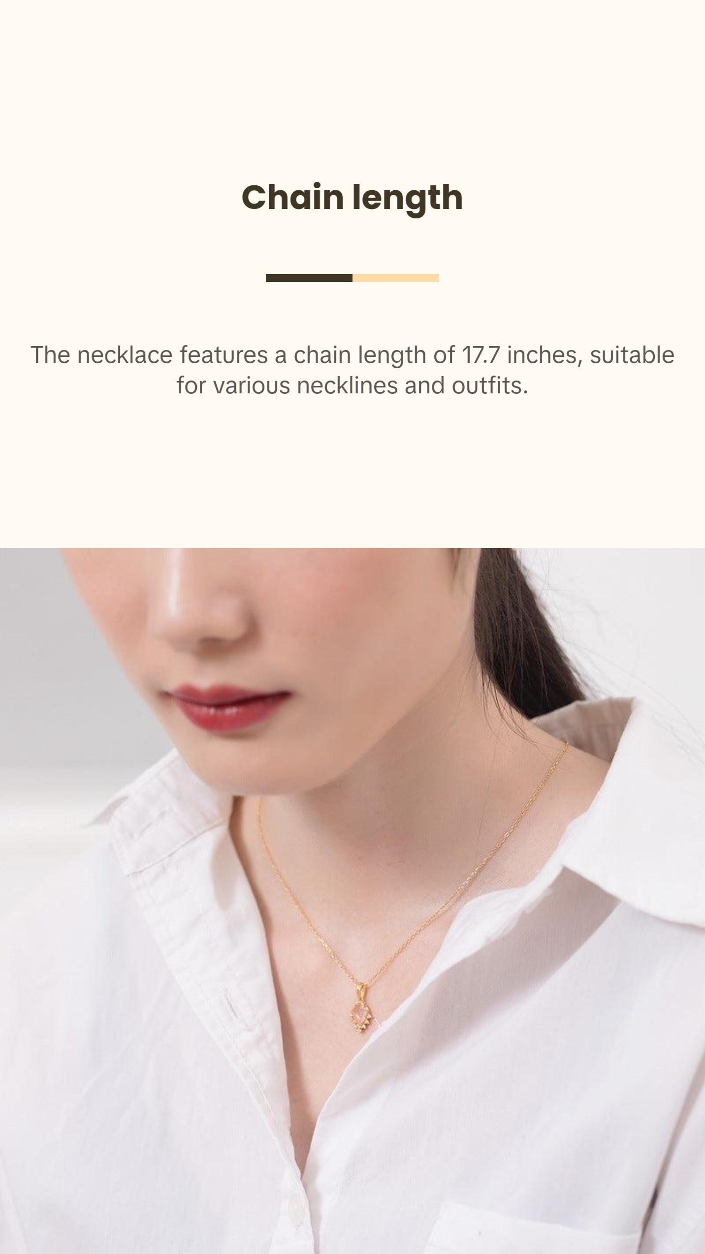 Rose Quartz Dainty Pendant Necklace