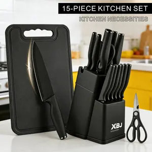 14-Piece Kitchen Knife Set, Includes 6 Knives and 6 Serrated Steak Knives, Suitable for Cutting Meat, Vegetables, Fruits, and Steak, Rust-Resistant and Durable, Stainless Steel Cooking Utensils, Ideal for Outdoor Fun and Valentine's Day Gifting.