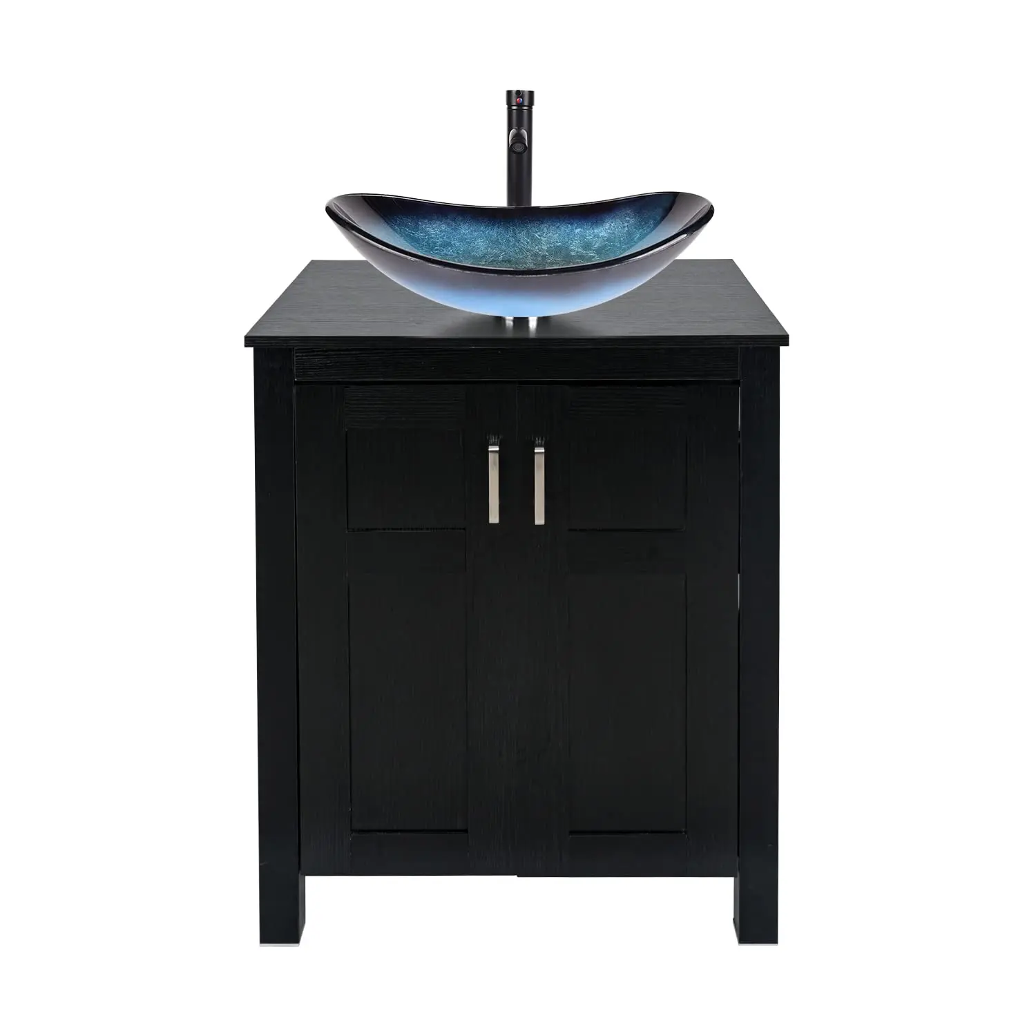 Black Bathroom Vanity Set Combo with Vessel Sink HW1120 Black Bathroom Vanity Set Combo with Vessel Sink HW1120