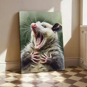 Funny Opossum Animal Poster Wall Decor, Animal Lovers, For Office Home Decor Bedroom Living Room Wall Décor