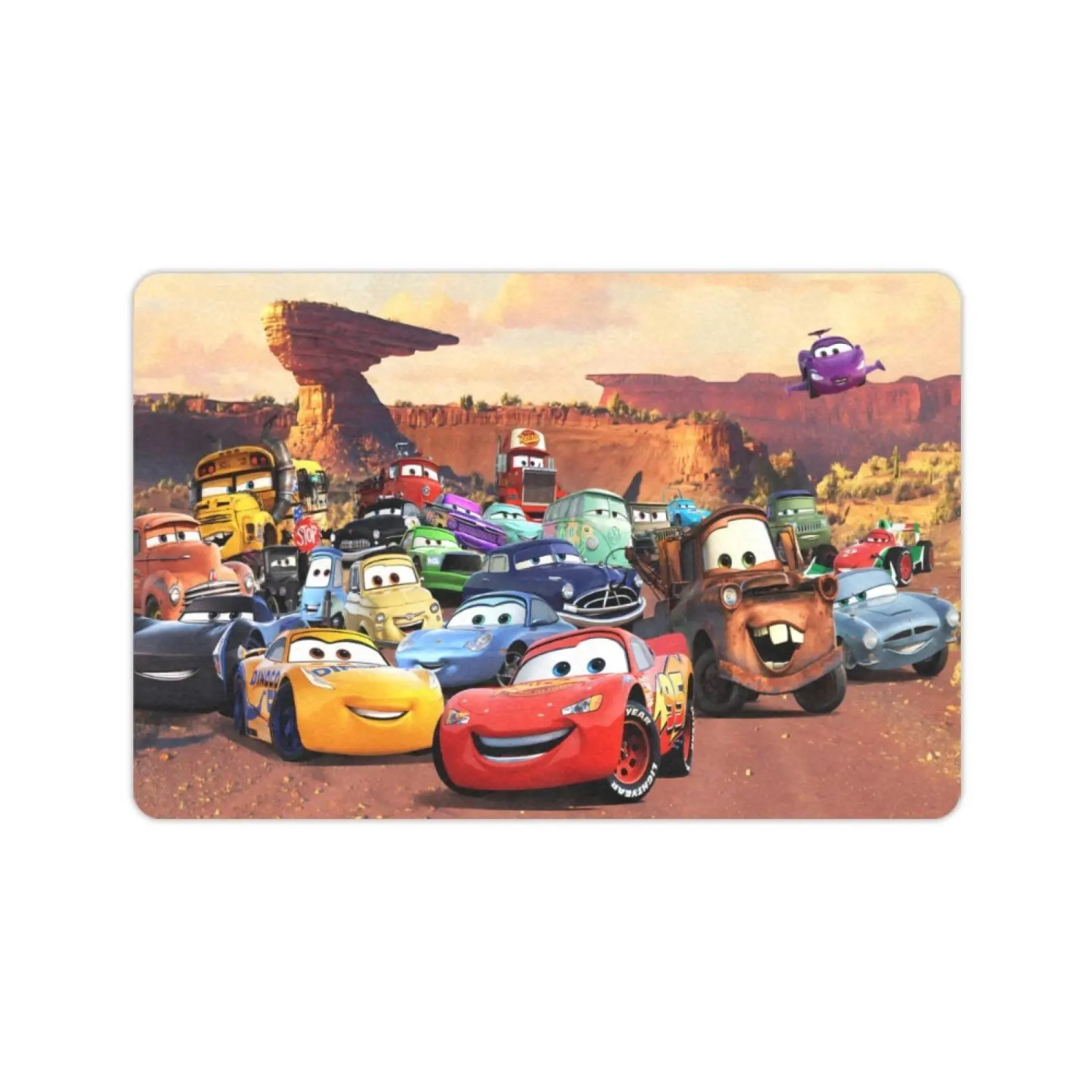 DISNEY CLASSIC Cars Mat, Non Slip Low Profile Floor Rug, Cartoon Car Print Indoor Outdoor Entrance Mat For Kids Home Decor