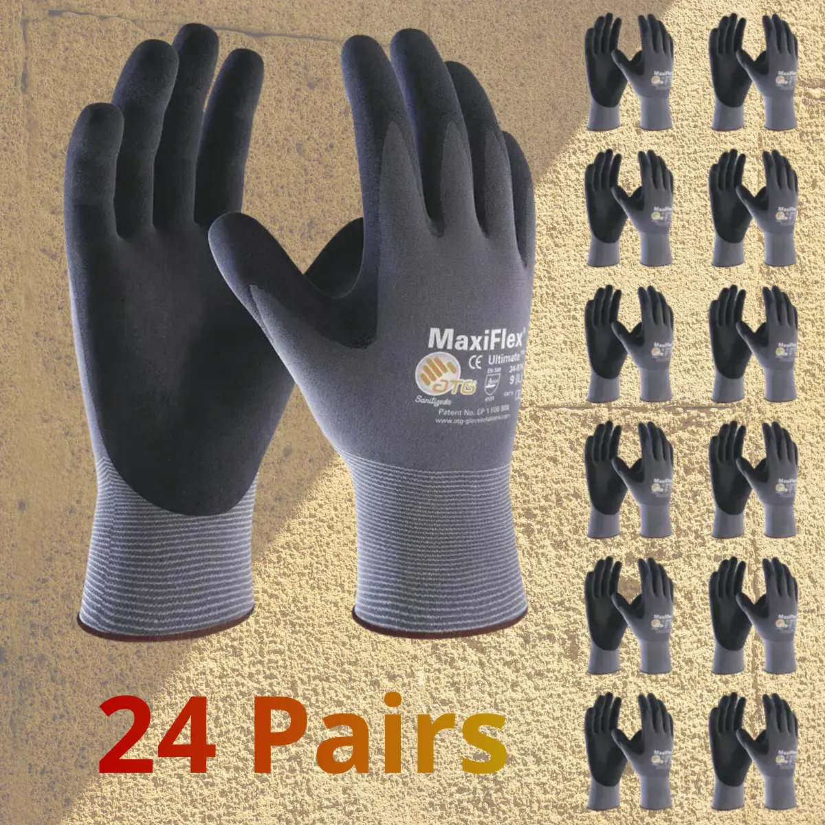 12 Pair Maxi PIP - Maxi Flex Work Gloves - Work Gloves Ultimate 34874 Foam Nitrile Palm Coated Gloves 12 Pair Maxi PIP - Maxi Flex Work Gloves - Work Gloves Ultimate 34874 Foam Nitrile Palm Coated Gloves