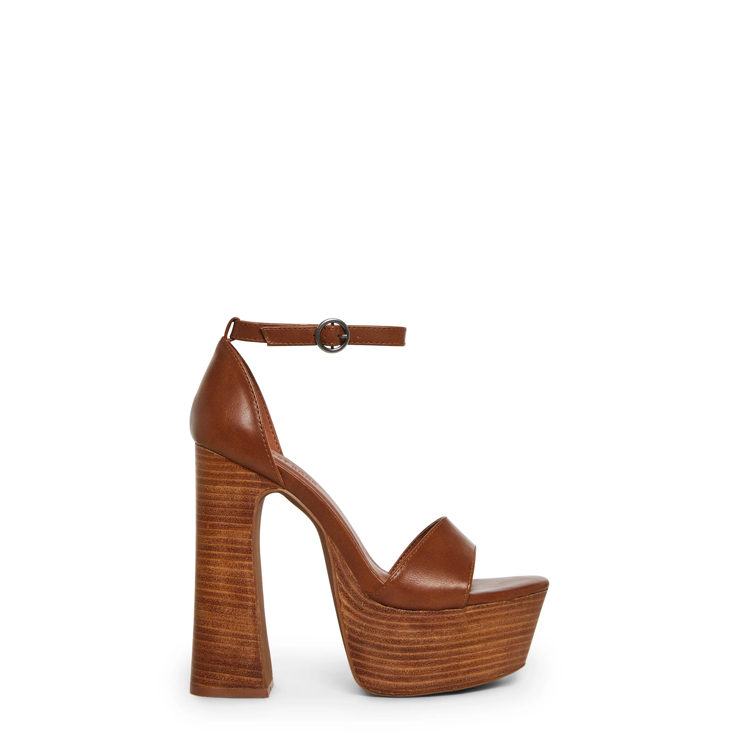 Holy Revelation Wooden Platform Heels - Brown