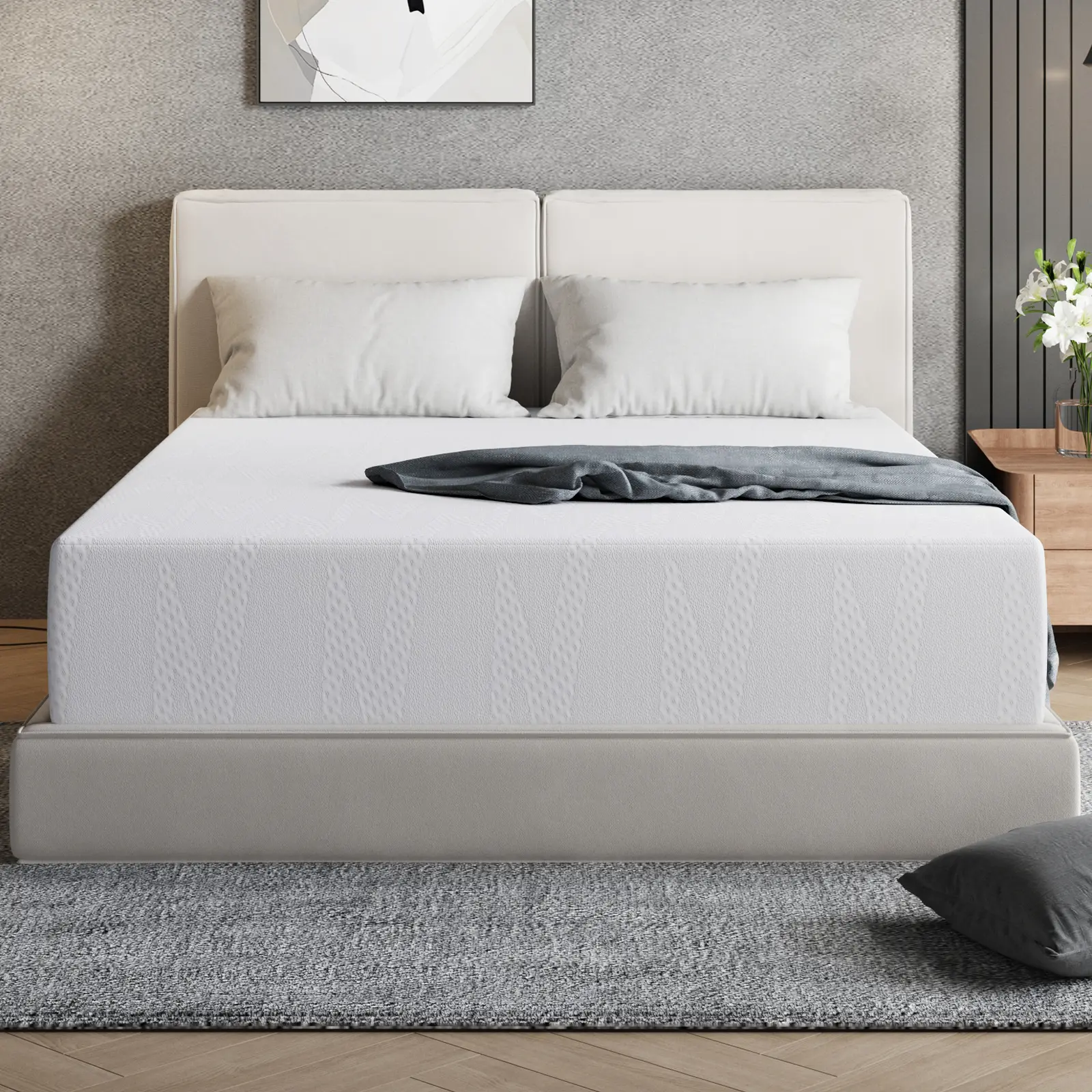 Gel Memory Foam Mattress 8/10/12/14 Inch Twin/Full/Queen/King Size for Pressure Relief & Motion Isolation,dorm essentials,home decor