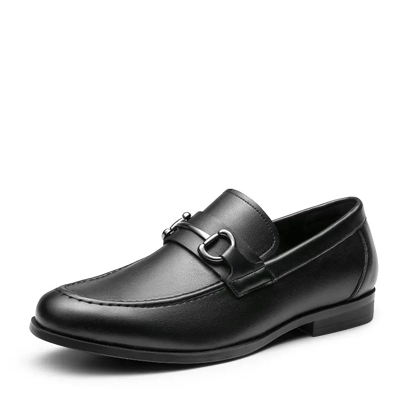 BRUNO MARC Anniversary Men's Classic Old Money Loafers - Cushioned Synthetic Vegan Leather Business Casual Slip-On Flats with Metallic Accent, Closed Toe, Durable Rubber Sole Footwear for Office,Dinner