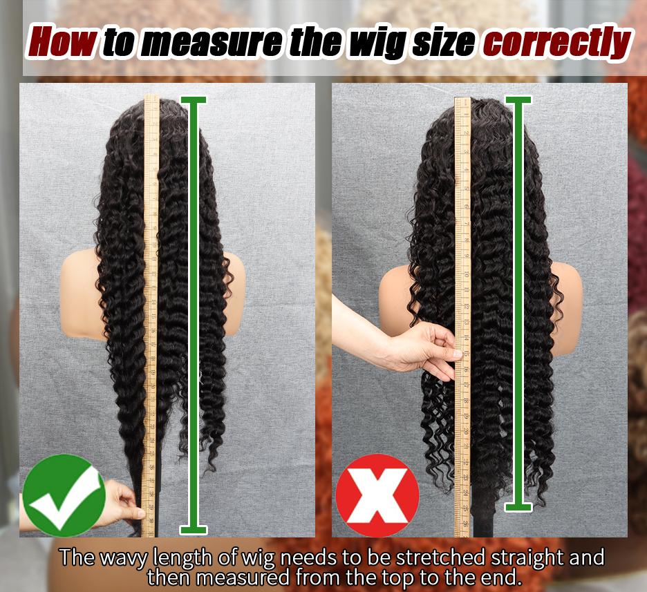 Idoli 32 Inch Deep Wave Lace Front Wigs Human Hair 13x6 HD Lace Front Wigs Natural Black 200% Density