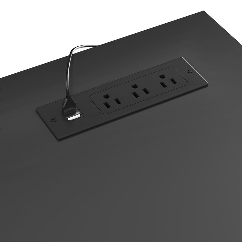 Unikito 4-Drawer Dresser with Charging Sockets and RGB LED Light, Bedroom Storage Cabinet for Living Room, Foyer - 39'' Dresser with Power Outlets