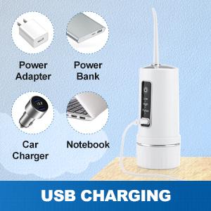 Foldable  Irrigator, Cordless Water Flosser with 4-nozzle 230ML Water Tank Travel  Irrigator, Ideal Teech Cleaning Device, Portable  Irrigator rechargeable waterfloss dental flosser cordless  oral care kit detachable