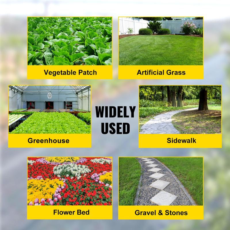 VEVOR Premium Weed Barrier Fabric Heavy Duty, Various specifications, Woven Weed Control Fabric, High Permeability Good for Flower Bed, Geotextile Fabric for Underlayment, Polyethylene Ground Cover