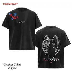 COMFORT COLORS Max Holloway Blessed Wings Tee, Blessed BMF T-shirt, UFC MMA Fan Custom Graphic Design, Gym Wear, Gift for Fighters, Sports Apparel
