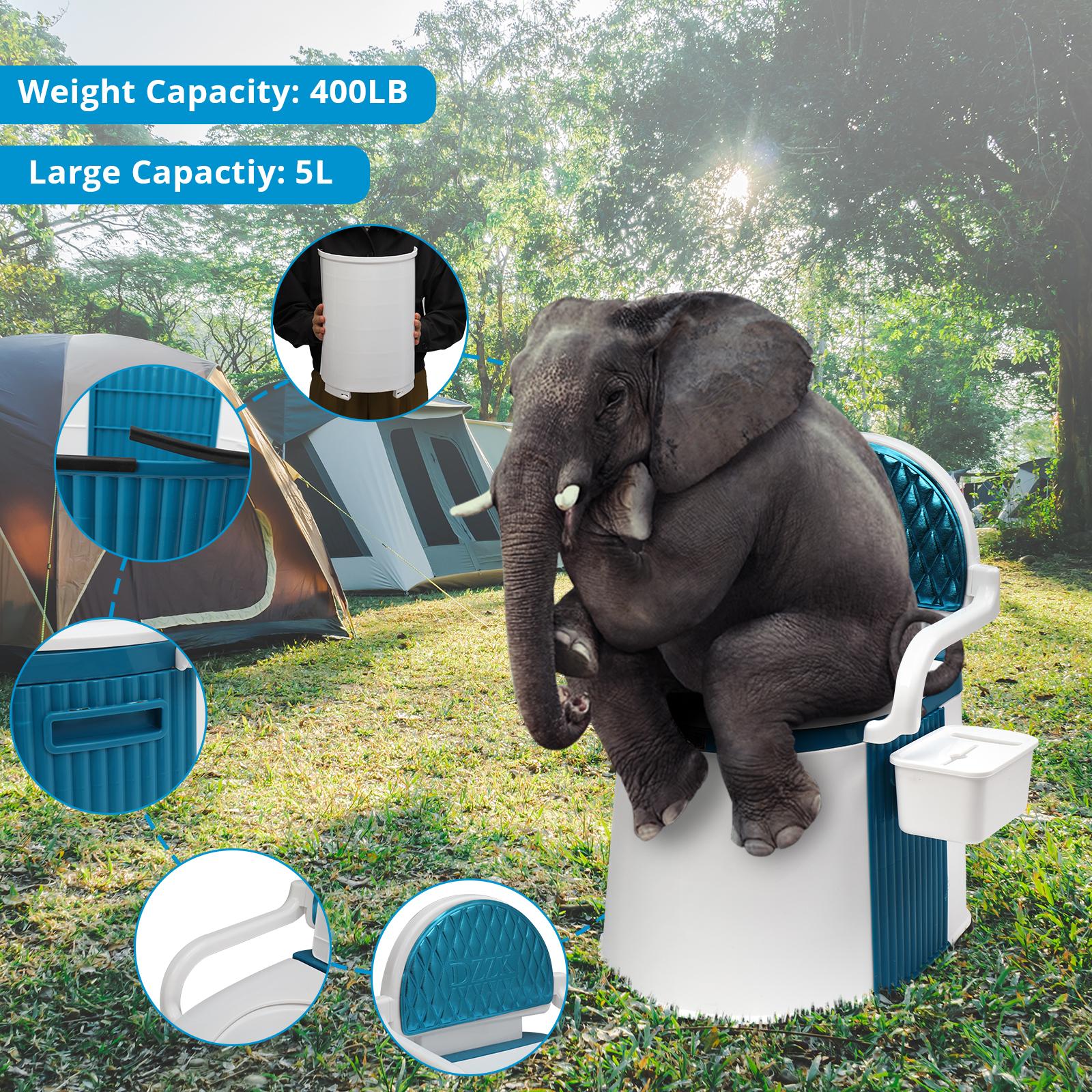 Outdoor toilet with toilet paper holder/anti-slip strip/leather cushion Suitable for outdoor RV bathrooms.