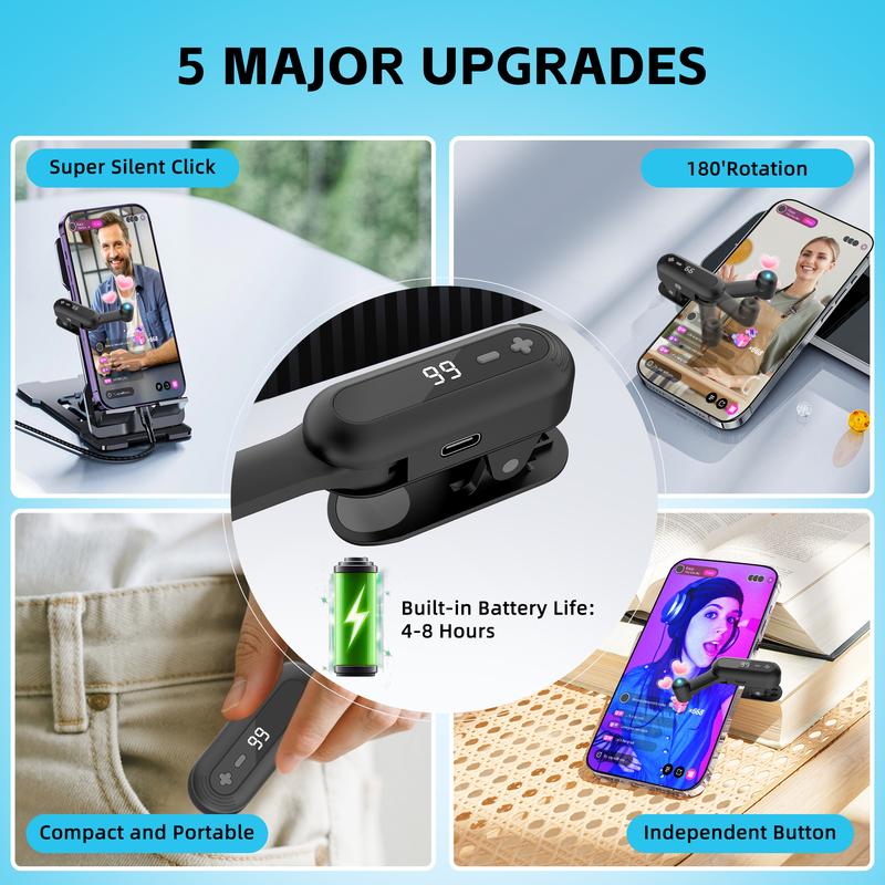 Rechargeable version Automatic Clicker - Auto Clicker Speed Tool – Fast Screen Tap Simulator for Smartphones and Controllers | Smart Trigger for Shopping, Rewards, Live Broadcast Likes and Tasks Portable Selfie