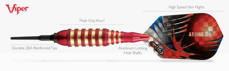 Viper Atomic Bee Darts Red Soft Tip Darts 16 Grams