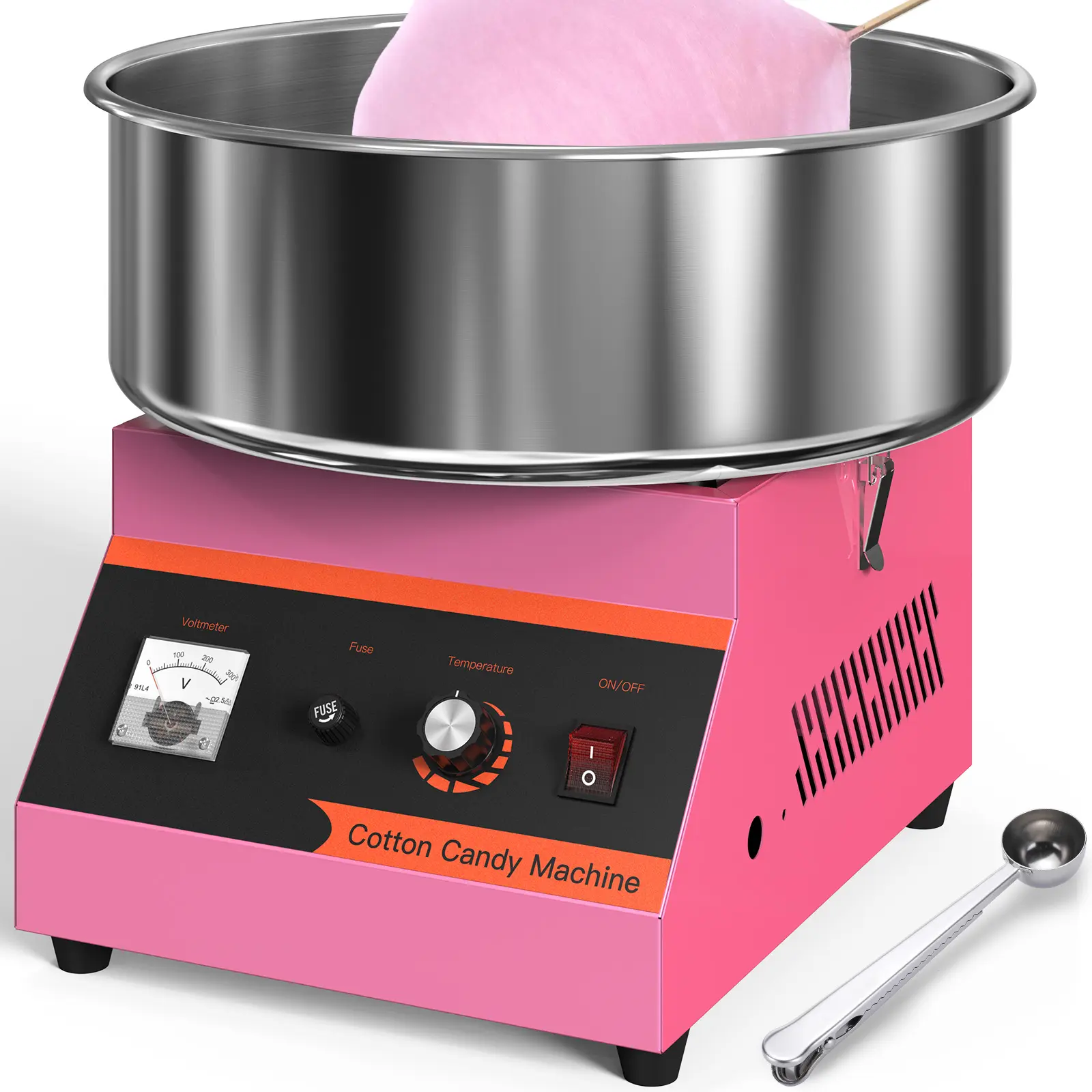 [Dealsforyoudays Summerwins] Cotton Candy Machine, BLITZHOME 1000W Electric Commercial Retro Candy Floss Maker with Sugar Scoop, Stainless Steel Bowl, Easy to Use/Clean, Perfect for Home, Party, Carnival, Kids Birthday, Festival