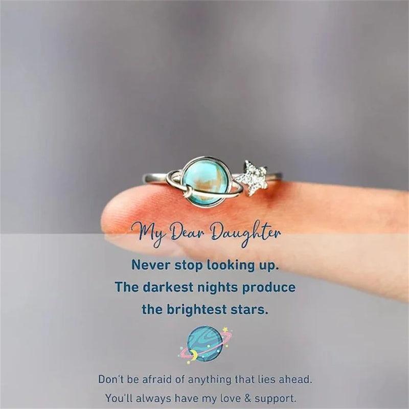 To My Daughter Gift Star & Moon Rotatable Ring for Stress Relief Fidget Ring for Anxiety Relief To My Daughter Gift Star & Moon Rotatable Ring for Stress Relief Fidget Ring for Anxiety Relief