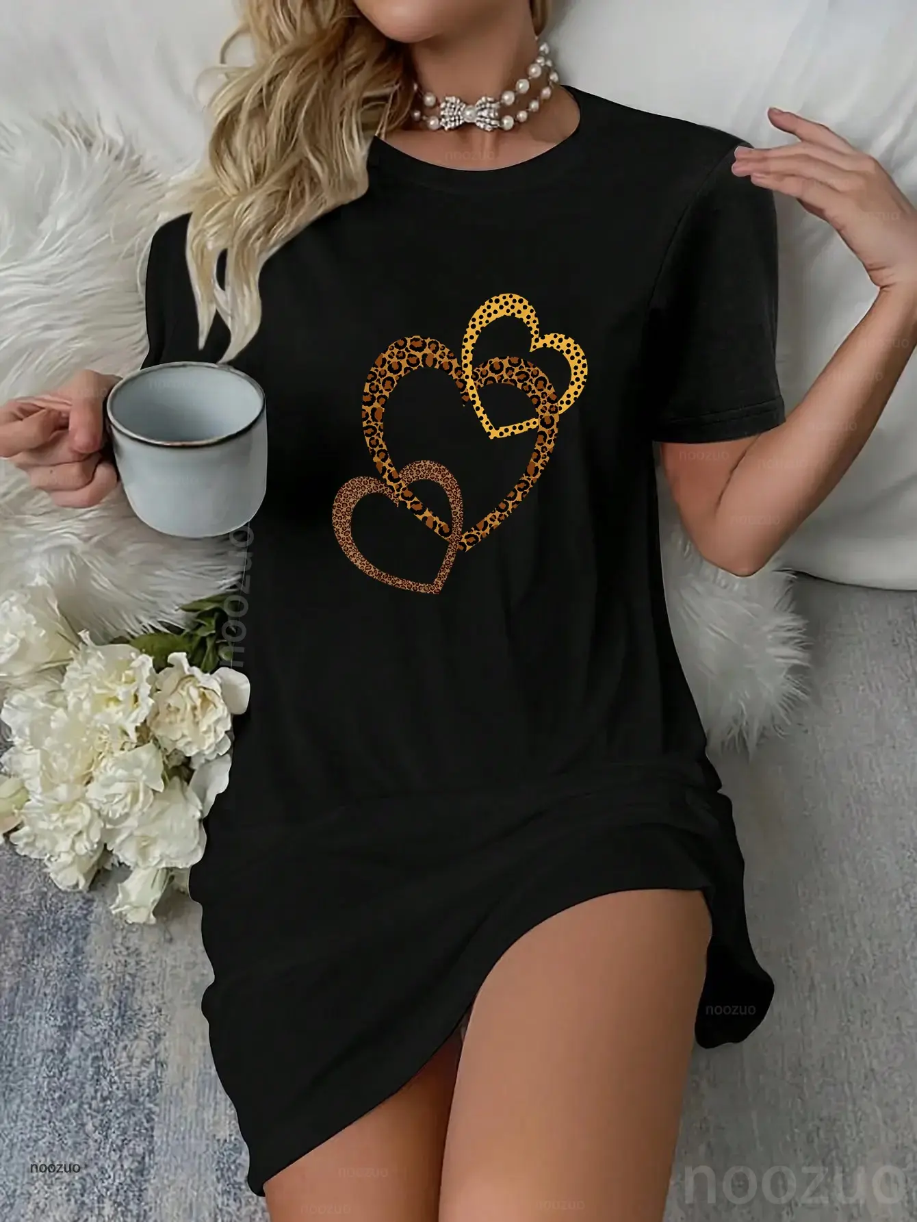 Hearts Love Leopard Cheetah Dress Women's Animal Print Hard Dress - TikTok  Shop