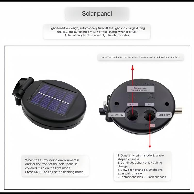 2/4/6pcs Solar Powered 120LED Pole Fireworks Lights, Outdoor Waterproof Garden Lights, 8 Lighting Modes, Patio, Balcony B&B Scenario Camping Party Decoration, Carnival Outdoor Summer Ambient Lights