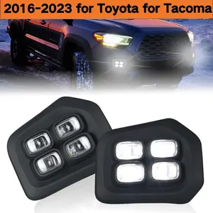 2016-2023 for Toyota Tacoma Front Bumper Light Cover   2 Pieces Car Accessories Truck