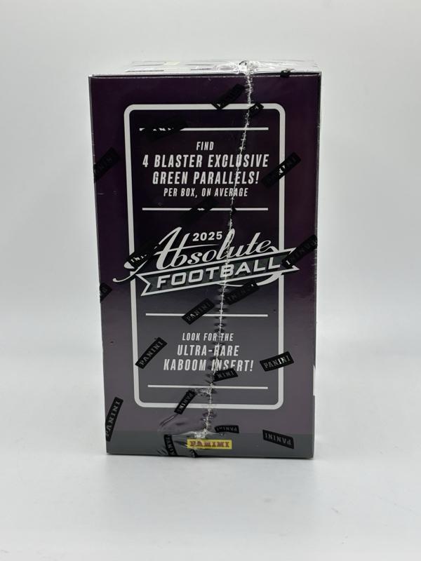 2025 Absolute NFL blaster box - kaboom! Hunt! - 48 cards per pack - 6 packs per box - look for autos and Mems