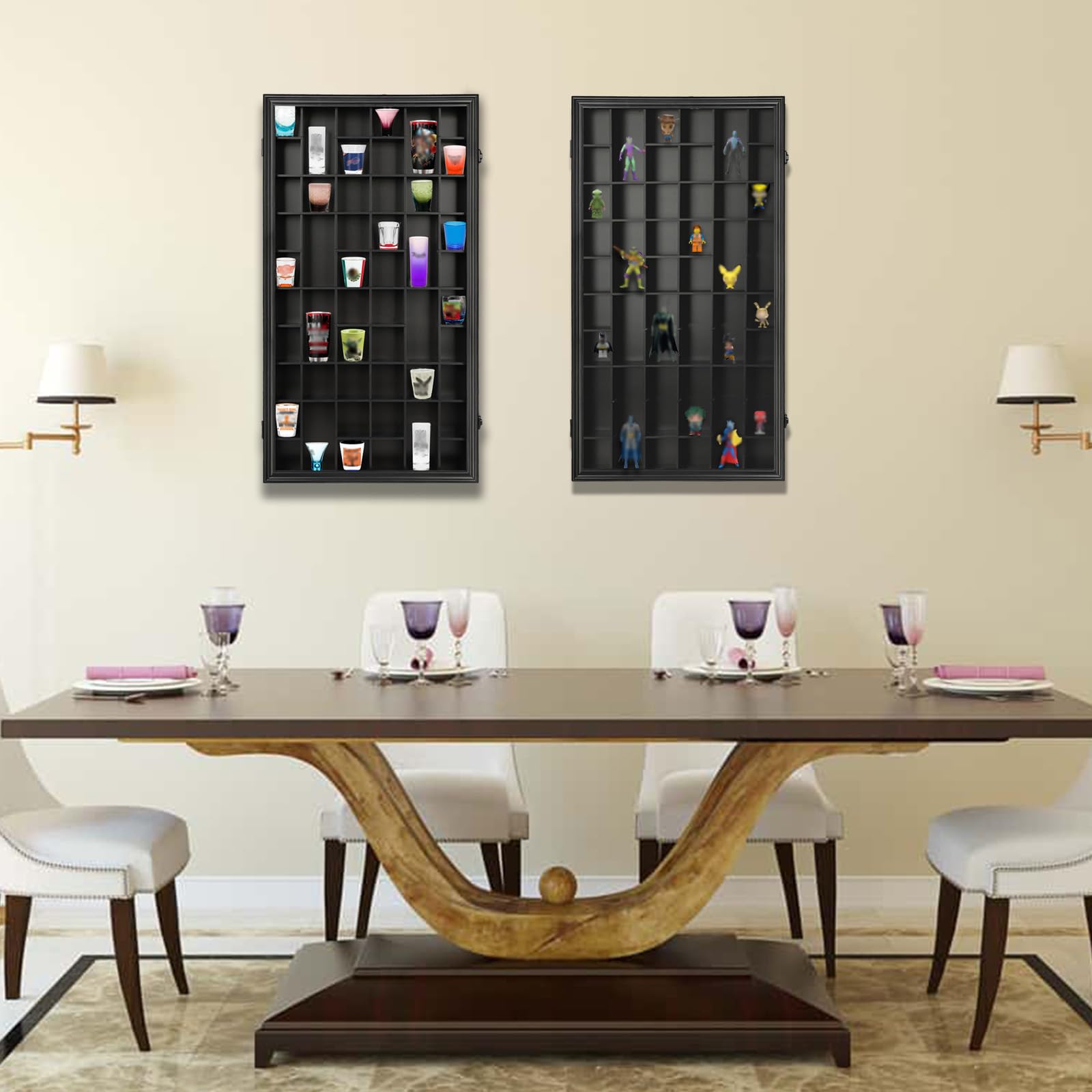 IHEIPYE 52 Shot Glass Display Case Acrylic Glass with Uv Protection-Large IHEIPYE Shot Glass Collection Cabinet Rack Holder For Wall, Wooden Shot Glass Display Storage Box Lockable with Removable Gift Shelves-Black Metal Organiser IHEIPYE 52 Shot Glass Display Case Acrylic Glass with Uv Protection-Large IHEIPYE Shot Glass Collection Cabinet Rack Holder For Wall, Wooden Shot Glass Display Storage Box Lockable with Removable Gift Shelves-Black Metal Organiser