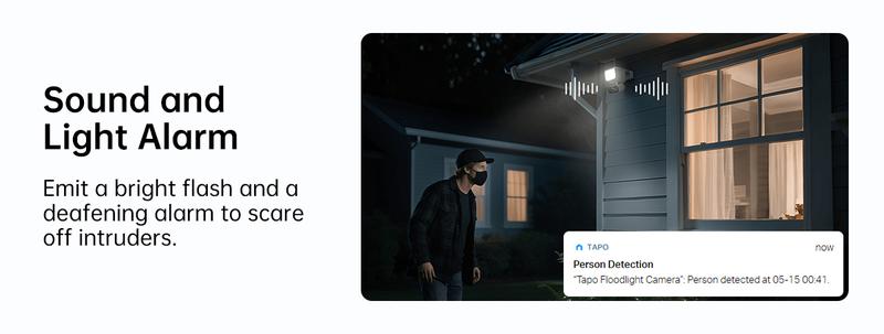 TP-Link & Tapo C615F Kit Solar Dimmable Floodlight 360° Pan/Tilt Security Camera Kit,2K 3MP  360° AI Tracking  Outdoor Wireless w/Solar Panel  Free Person/Vehicle Detection  Hack-Proof Security | Alexa & Google Home