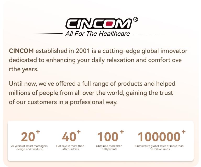 [Plus Model] CINCOM Upgraded Hand Massager (BLACK), Cordless Hand Massager with Heat for Gifts