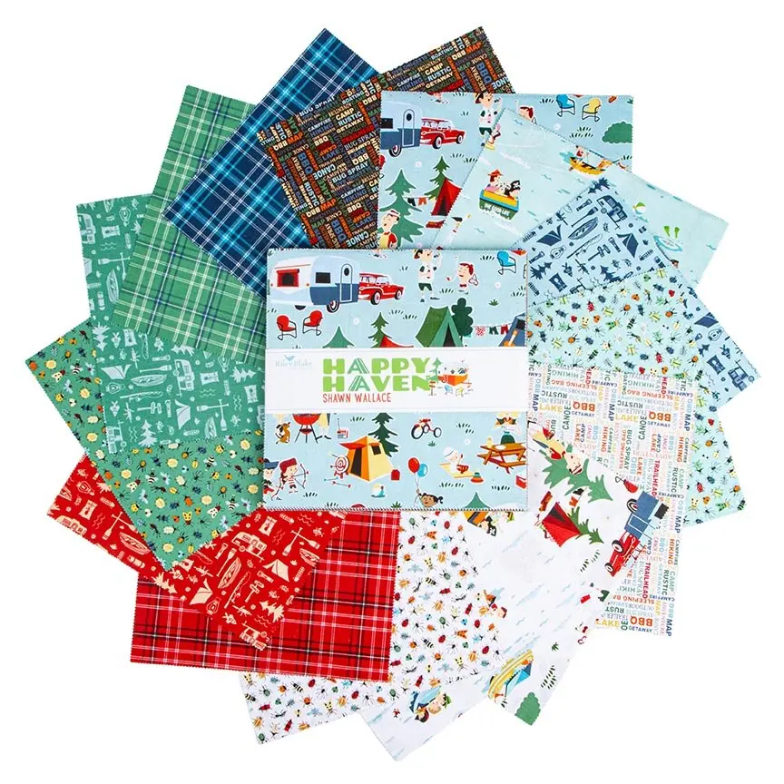 Fabric Riley Blake Happy Haven 42pc 10" Stacker 10-17620-42