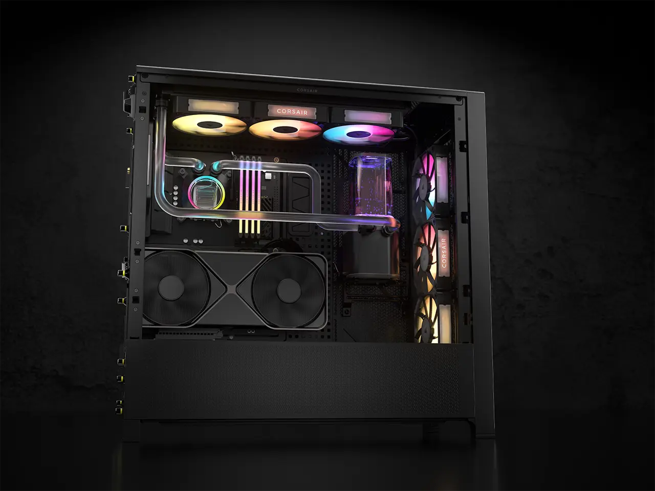 CORSAIR iCUE LINK XH505i RX 360 RGB Custom Cooling Kit - Hardline Custom Cooling Loop - XC7 ELITE CPU Water Block - XD6 ELITE Pump Reser - 3x RX120 RGB Fans - XR5 360mm Radiator - iCUE Link System Hub